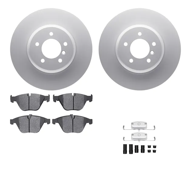 R1 Concepts WDTH1-31034 Brake Rotors - Carbon Coated W/ Euro Ceramic Pads & Hdw